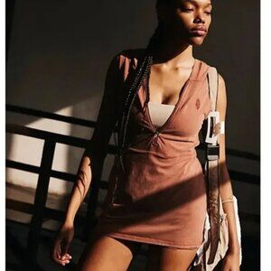 Free People Hot Shot Hooded Skortsie Sequoia